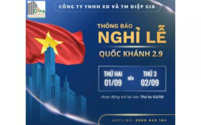 CÔNG TY ĐIỆP GIA CHÚC MỪNG NGÀY QUỐC KHÁNH 2/9 