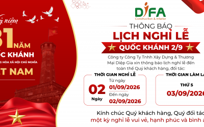 THÔNG BÁO LỊCH NGHỈ LỄ QUỐC KHÁNH 02/09