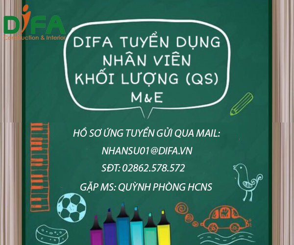 NHÂN VIÊN KHỐI LƯỢNG (QS) M&E